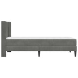 Struttura letto con materasso Grigio Scuro 90 x 190 cm Velluto