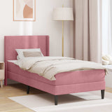 Struttura letto con materasso Rosa 90 x 200 cm Velluto