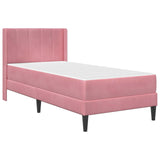 Struttura letto con materasso Rosa 90 x 200 cm Velluto
