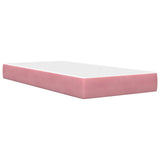 Struttura letto con materasso Rosa 90 x 200 cm Velluto