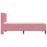Struttura letto con materasso Rosa 90 x 200 cm Velluto