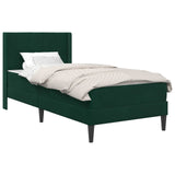 Struttura letto con materasso Verde Scuro 100 x 200 cm Velluto