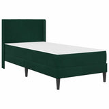Struttura letto con materasso Verde Scuro 100 x 200 cm Velluto