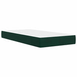 Struttura letto con materasso Verde Scuro 100 x 200 cm Velluto