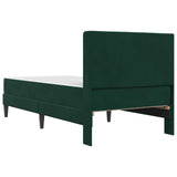 Struttura letto con materasso Verde Scuro 100 x 200 cm Velluto