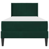 Struttura letto con materasso Verde Scuro 100 x 200 cm Velluto