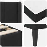 Struttura letto con materasso Nero 100 x 200 cm Velluto