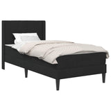 Struttura letto con materasso Nero 100 x 200 cm Velluto