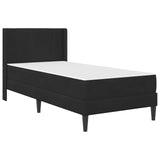 Struttura letto con materasso Nero 100 x 200 cm Velluto