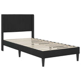 Struttura letto con materasso Nero 100 x 200 cm Velluto