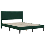 Struttura letto con materasso Verde Scuro 120 x 200 cm Velluto
