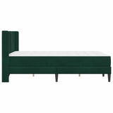 Struttura letto con materasso Verde Scuro 140 x 190 cm Velluto