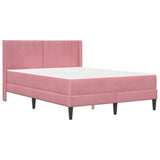 Struttura letto con materasso Rosa 140 x 200 cm Velluto