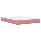 Struttura letto con materasso Rosa 140 x 200 cm Velluto