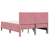 Struttura letto con materasso Rosa 140 x 200 cm Velluto
