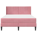 Struttura letto con materasso Rosa 140 x 200 cm Velluto