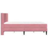 Struttura letto con materasso Rosa 140 x 200 cm Velluto