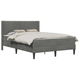 Struttura letto con materasso Grigio Scuro 160 x 200 cm Velluto