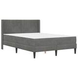 Struttura letto con materasso Grigio Scuro 160 x 200 cm Velluto
