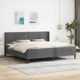 Struttura letto con materasso Grigio Scuro 180 x 200 cm Velluto