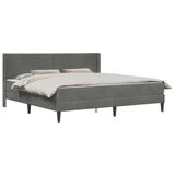 Struttura letto con materasso Grigio Scuro 180 x 200 cm Velluto