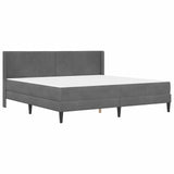 Struttura letto con materasso Grigio Scuro 180 x 200 cm Velluto