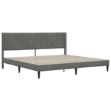 Struttura letto con materasso Grigio Scuro 180 x 200 cm Velluto