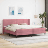 Struttura letto con materasso Rosa 180 x 200 cm Velluto