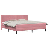 Struttura letto con materasso Rosa 180 x 200 cm Velluto