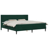 Struttura letto con materasso Verde Scuro 200 x 200 cm Velluto