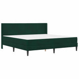 Struttura letto con materasso Verde Scuro 200 x 200 cm Velluto