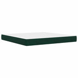 Struttura letto con materasso Verde Scuro 200 x 200 cm Velluto