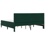 Struttura letto con materasso Verde Scuro 200 x 200 cm Velluto