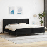 Struttura letto con materasso Nero 200 x 200 cm Velluto