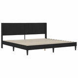Struttura letto con materasso Nero 200 x 200 cm Velluto