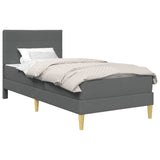 Struttura del letto Grigio scuro 80 x 200 cm Poliestere