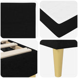 Struttura del letto Nero 90 x 190 cm Poliestere