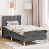 Struttura del letto Grigio scuro 90 x 200 cm Poliestere