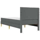 Struttura del letto Grigio scuro 90 x 200 cm Poliestere