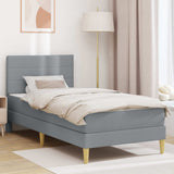 Struttura del letto Grigio chiaro 100 x 200 cm Poliestere
