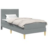 Struttura del letto Grigio chiaro 100 x 200 cm Poliestere