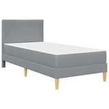 Struttura del letto Grigio chiaro 100 x 200 cm Poliestere