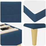 Struttura del letto Blu 100 x 200 cm Poliestere