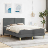 Struttura del letto Grigio scuro 140 x 190 cm Poliestere