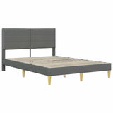 Struttura del letto Grigio scuro 140 x 190 cm Poliestere