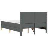 Struttura del letto Grigio scuro 140 x 190 cm Poliestere