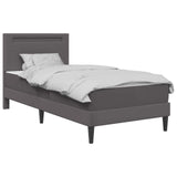 Struttura del letto con testiera Grigio 90 x 190 cm Similpelle