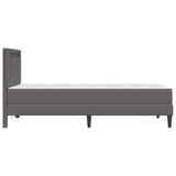 Struttura del letto con testiera Grigio 90 x 190 cm Similpelle