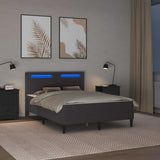 Struttura del letto con testiera Grigio 120 x 190 cm Similpelle