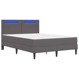 Struttura del letto con testiera Grigio 120 x 190 cm Similpelle